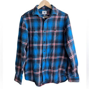 Old Navy • Regular Fit Long Sleeve Heavy Blue Tooth Flannel